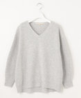 自由区 L 【洗える】シャイニールレックス Vネックニット