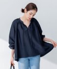 組曲 S 【洗える・涼感】シアーボイルギャザー ブラウス