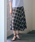 【WEB限定カラーあり・洗える】SOFT SHEER チェック フレア スカート