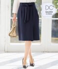 Tiaclasse 【洗える】快適な履き心地のダブルクロスセミタイトスカート