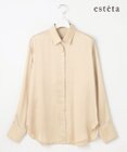 23区 L 【エステータ】シルクサテン シャツ