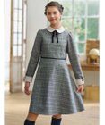 組曲 KIDS 【150-170㎝】グレンチェック ワンピース