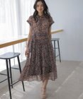 インプレッションフラワープリント フレアワンピース