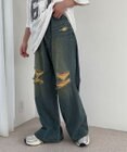 WEGO ダメージワイドデニムパンツ