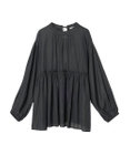 CRAFT STANDARD BOUTIQUE 後リボン切替ギャザーチュニックブラウス