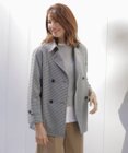 J.PRESS LADIES L 【洗える】Lightストレッチギンガム ダブル トレンチコート