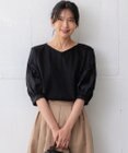 23区 S 【新色追加/洗える】スムースデザイン パフスリーブ カットソー