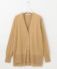 自由区 【洗える】シルクコットンハイゲージ Vネックカーディガン