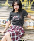 WEGO ヴィンテージウォッシュグラフィックリブT