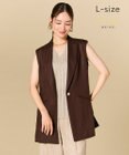 BEIGE， CAROLE / リネンライク ノースリーブジレジャケット