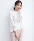 組曲 【WEB限定】フラワーレース 袖フレアトップス