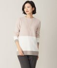 J.PRESS LADIES L 【洗える】CLEAR COTTON BLEND カラーブロック ニット
