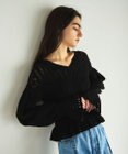 GRACE CONTINENTAL レース編ルーズニットトップ