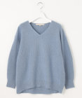 自由区 L 【洗える】シャイニールレックス Vネックニット