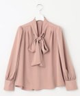 Feroux 【洗える】サテンボウタイ ブラウス