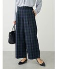 Green Parks きれいシルエットチェックワイドパンツ