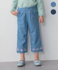 ANY KIDS スカラップ×刺繍デニムパンツ