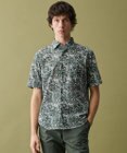 JOSEPH ABBOUD 【キングサイズ・清涼・JAPANファブリック】ビッグリーフサッカープリント 半袖シャツ