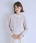 Maison de FLEUR ツイードニットカーディガン