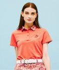 23区GOLF 【WOMEN】無地×プランティカプリント 半そでポロシャツ