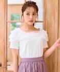 Feroux 【洗える・汗ジミが目立たない】デコルテチュール カットソー