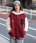 WEGO 【ユニセックス着用ITEM】スウェットフードスタジャン