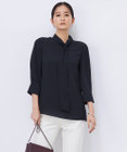 ICB 【接触冷感・UVケア・速乾・洗える】BackSatinAmunzen ボウタイブラウス