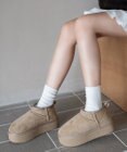 WEGO 【25年秋冬新作/あったかブーツ】厚底ムートンタッチブーツ