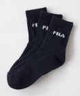 FILA GOLF／marie claire 【FILA GOLF】ジャカードデザイン３Ｐミドルソックス