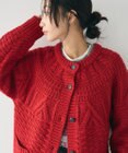 CRAFT STANDARD BOUTIQUE ざっくり柄Mixケーブルニットカーディガン