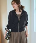 シャイニーシアーニット ジップアップ パーカー