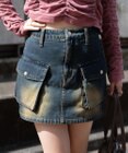 WEGO ヴィンテージウォッシュカーゴミニスカート
