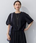 23区 【WEB&一部店舗限定/接触冷感】ツイストコットンプレーティング バルーンスリーブ カットソー