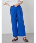 Green Parks 綿麻混タックストレートワイドパンツ