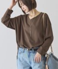 AMERICAN HOLIC Vネック裾異素材ポンチプルオーバー