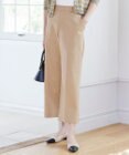 自由区 S 【UVカット・接触冷感・洗える】コットンサテンクロップド丈ワイドストレート パンツ