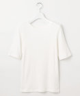 自由区 L 【洗える】ソフトリブ5分袖 Tシャツ