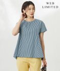 J.PRESS LADIES 【WEB限定・洗える】ストライプジャージー フレア カットソー