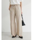 Green Parks 綿麻混イージーワイドパンツ