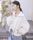 earth music&ecology 【WEB・一部店舗限定】レースリバーシブルブルゾン