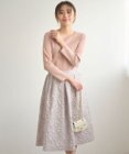 Feroux 【セットアイテム】ニット×ジャガードスカート セット