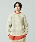 J.PRESS YORK STREET 【UNISEX】ピグメントコットン ケーブルニット