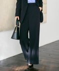 自由区 【ご好評アイテム・カタログ掲載・セレモニー・通勤】トリアセダブルクロスワイドストレート パンツ