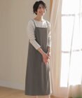 J.PRESS LADIES L 【洗える】バックサテンジョーゼット キャミワンピース