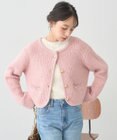 earth music&ecology 【WEB限定】ゴールド釦ショートニットカーディガン