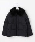 Feroux ファーカラー付き・ダウン見え中綿 ジャケット
