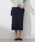 自由区 L 【洗える】リブストレッチタイト スカート