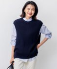 23区 【洗える】コットンカシミヤ ニットベスト