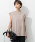 23区 L 【洗える】コンパクトヤーン フレアデザイン ノースリーブ カットソー