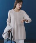 Tiaclasse 【洗える】ピンタックチュニックブラウス